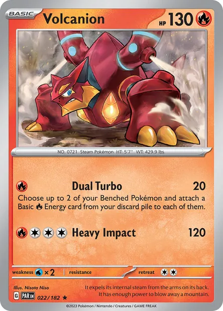 Volcanion, Pokémon card PAR 022 — Paradox Rift set