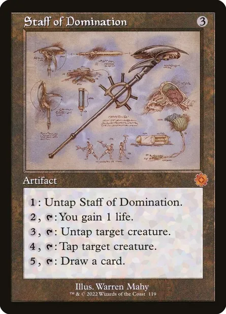 Staff of Domination, Magic card BRR 119 — The Brothers' War Retro Artifacts set
