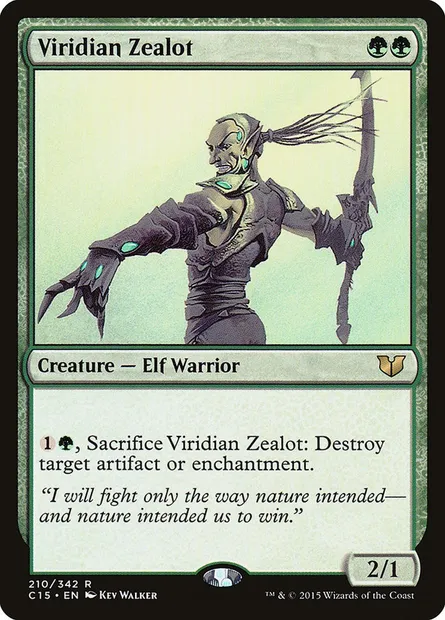 Viridian Zealot, Magic card C15 210 — Commander 2015 set