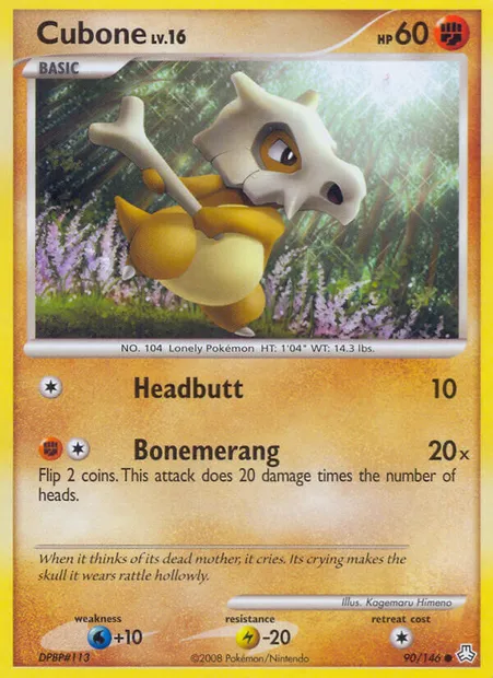 Cubone, Pokémon card LA 90 — Legends Awakened set