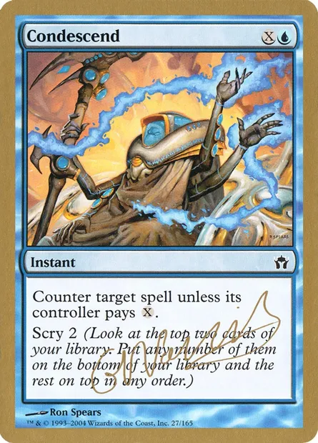 Condescend, Magic card WC04 gn27 — World Championship Decks 2004 set