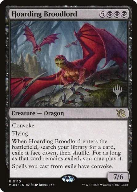 Hoarding Broodlord, Magic card PMOM 110p — March of the Machine Promos set