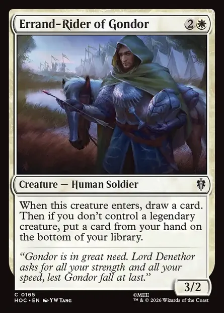 Errand-Rider of Gondor, Magic card HOC 165 — The Hobbit Eternal set