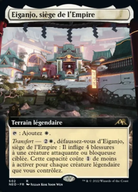 Eiganjo, siège de l'Empire, carte Magic NEO 502 — extension Kamigawa: La Dynastie Néon
