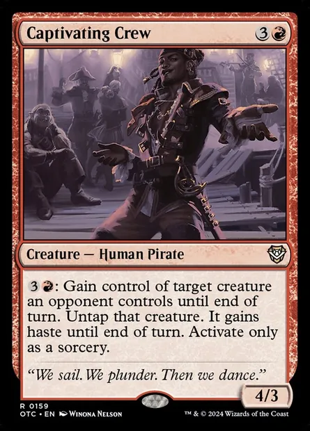 Captivating Crew, Magic card OTC 159 — Outlaws of Thunder Junction Commander set