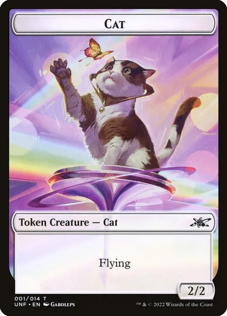 Cat, carte Magic TUNF 1 — extension Unfinity Tokens