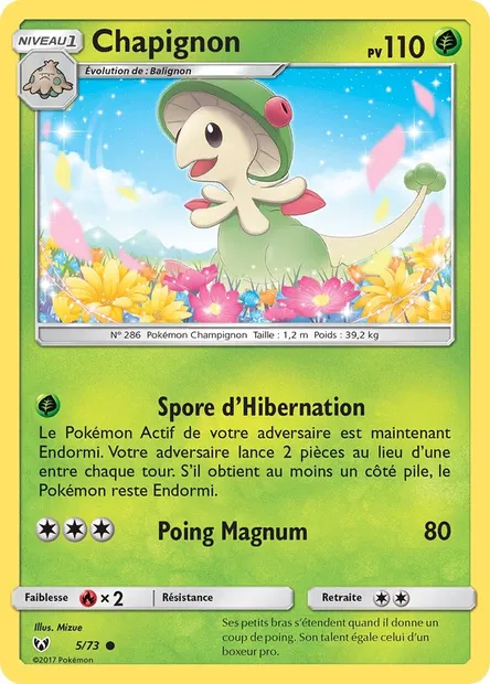 Chapignon, carte Pokémon SLG 5 — extension Légendes Brillantes