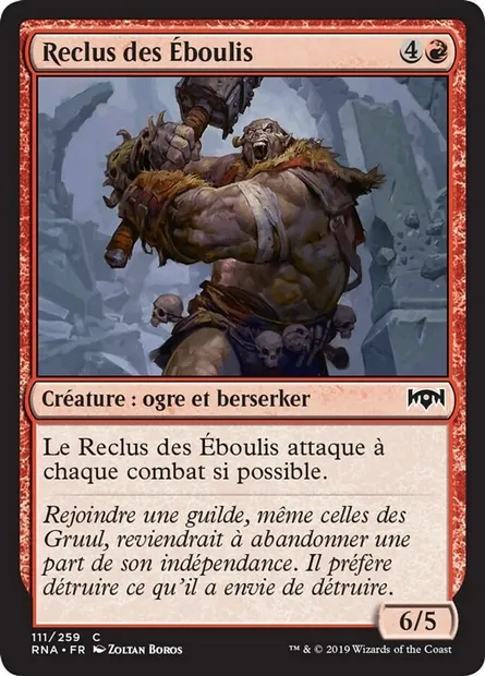 Reclus des Éboulis, carte Magic RNA 111 — extension L'allégeance de Ravnica