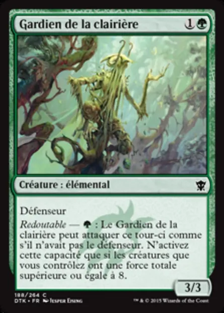 Gardien de la clairière, carte Magic DTK 188 — extension Les Dragons de Tarkir