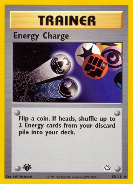 Energy Charge, Pokémon card NG 85 — Neo Genesis set
