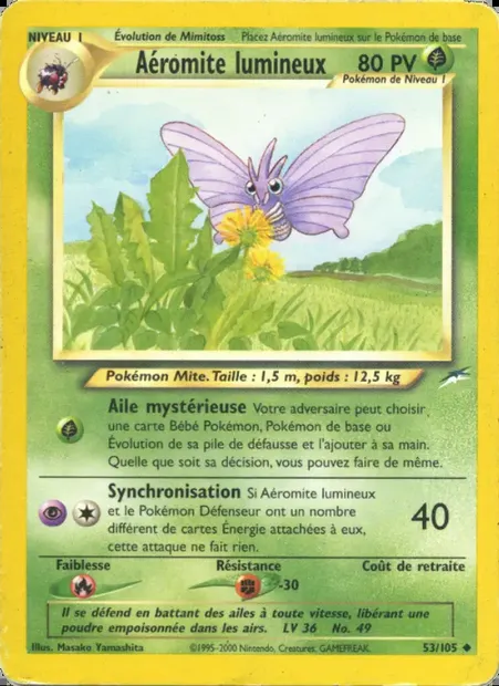 Aéromite lumineux, carte Pokémon NDE 53 — extension Neo Destiny