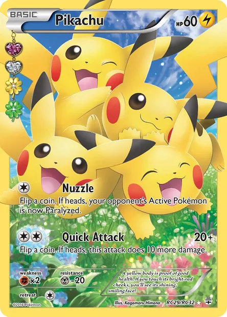Pikachu, Pokémon card GEN RC29 — Generations set