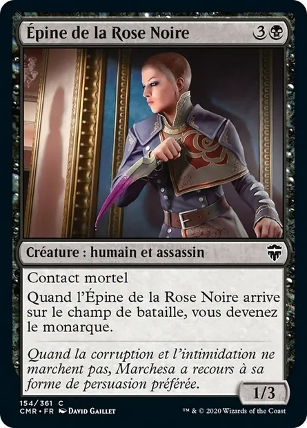 Épine de la Rose Noire, carte Magic CMR 154 — extension Commander Legends