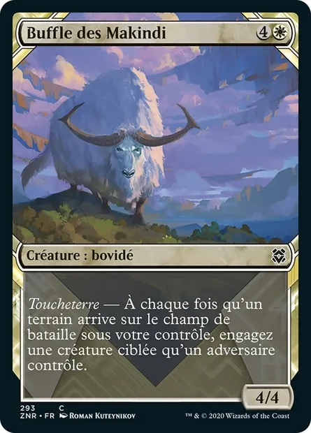 Buffle des Makindi, carte Magic ZNR 293 — extension Renaissance de Zendikar