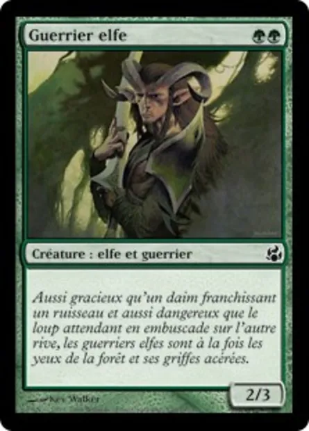 Guerrier elfe, carte Magic MOR 120 — extension Leveciel