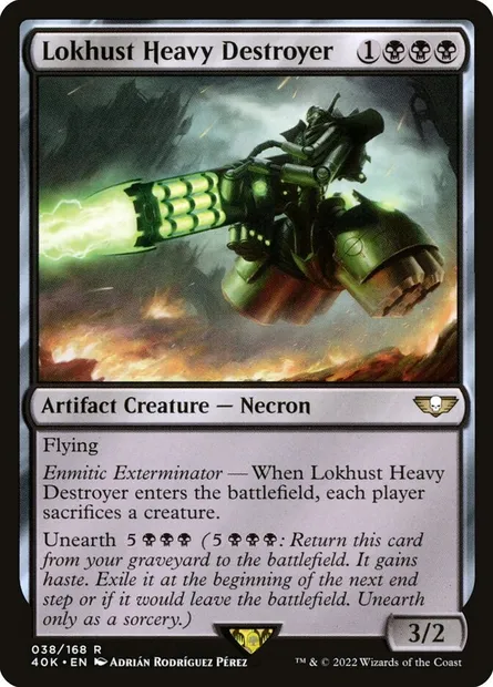 Lokhust Heavy Destroyer, Magic card 40K 38 — Warhammer 40,000 Commander set