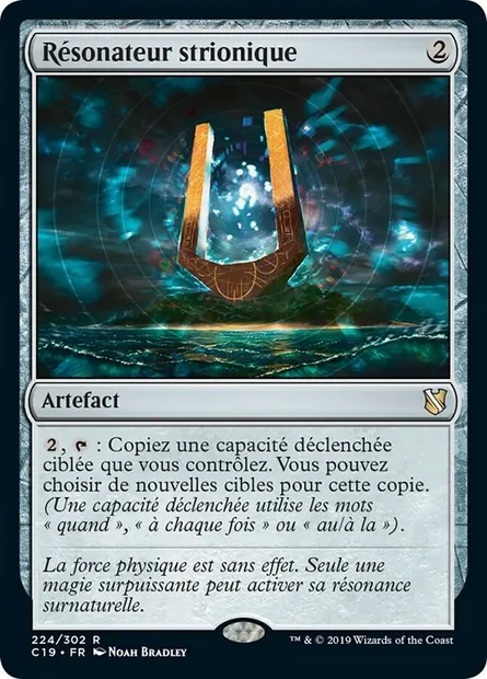 Résonateur strionique, carte Magic C19 224 — extension Commander 2019