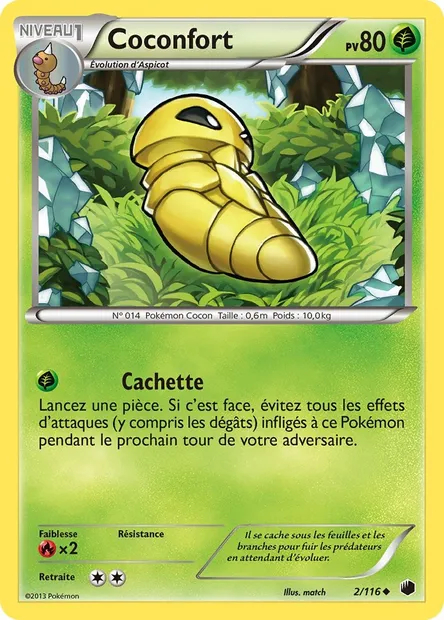 Coconfort, carte Pokémon PLF 2 — extension Glaciation Plasma