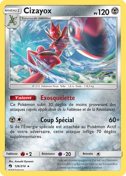 Cizayox, carte Pokémon LOT 126 — extension Tonnerre Perdu