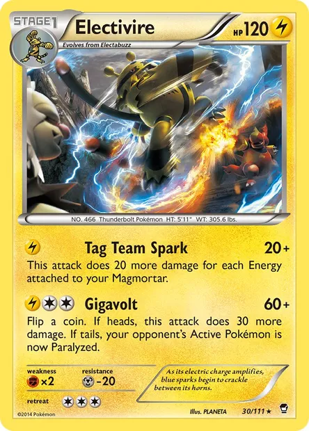 Electivire, Pokémon card FFI 30 — Furious Fists set
