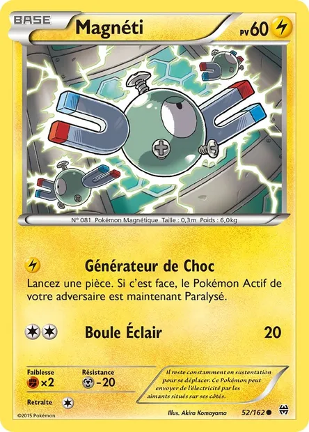 Magnéti, carte Pokémon BKT 52 — extension Impulsion Turbo