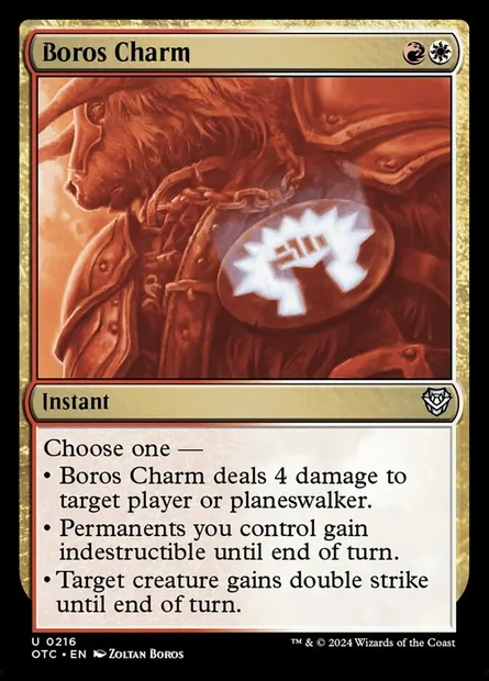 Boros Charm, Magic card OTC 216 — Outlaws of Thunder Junction Commander set