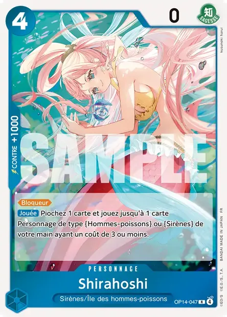 Shirahoshi, carte One Piece OP14-047 — extension LES SEPT DE LA MER D'AZUR