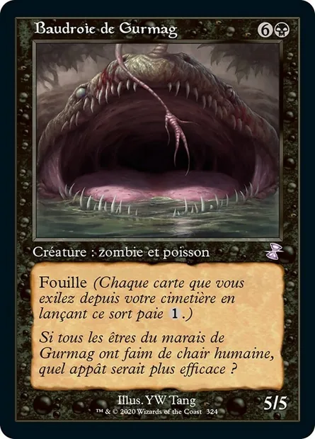 Baudroie de Gurmag, carte Magic TSR 324 — extension Spirale Temporelle Remastered