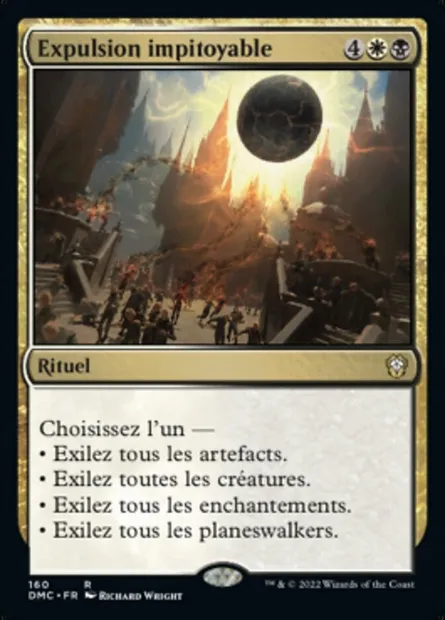 Expulsion impitoyable, carte Magic DMC 160 — extension Dominaria United Commander