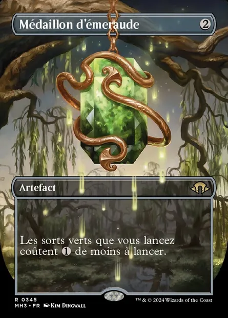 Médaillon d'émeraude, carte Magic MH3 345 — extension Modern Horizons 3
