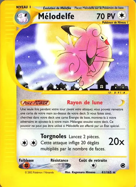 Mélodelfe, carte Pokémon EX 41 — extension Expedition