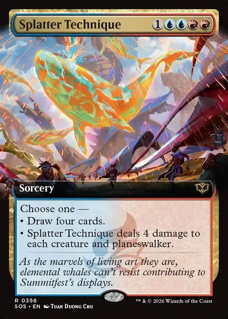 Splatter Technique, Magic card SOS 356 — Secrets of Strixhaven set