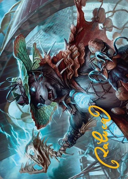 Tempest Angler // Tempest Angler, carte Magic ABLB 30 — extension Bloomburrow Art Series