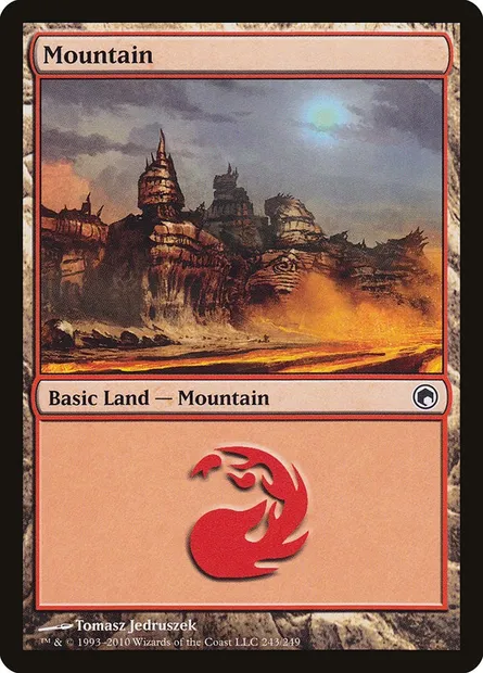 Mountain, Magic card SOM 243 — Scars of Mirrodin set