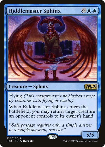 Riddlemaster Sphinx, Magic card M20 317 — Core Set 2020 set