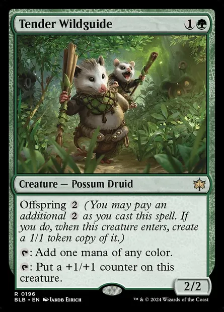 Tender Wildguide, Magic card BLB 196 — Bloomburrow set