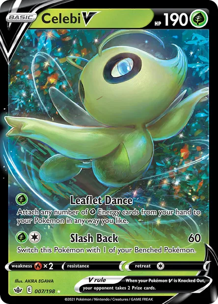 Celebi V, Pokémon card CRE 7 — Chilling Reign set