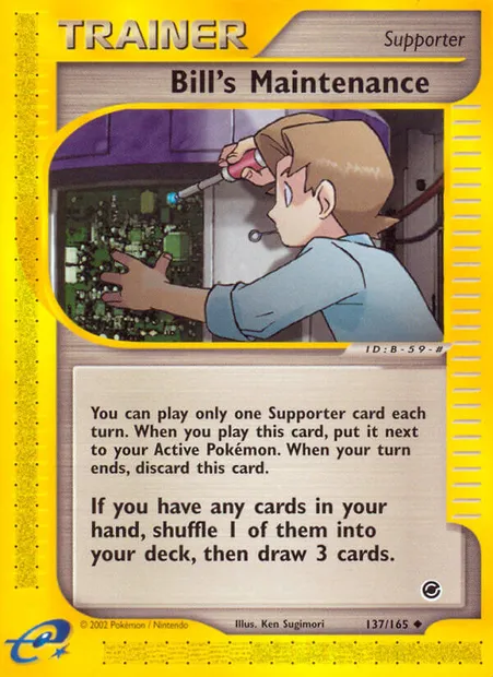 Bill's Maintenance, Pokémon card EX 137 — Expedition Base Set set