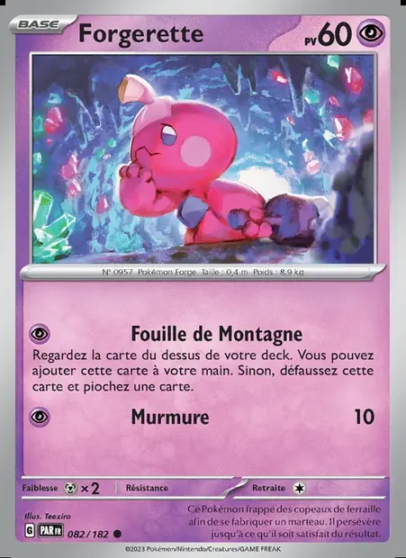 Forgerette, carte Pokémon PAR 082 — extension Faille Paradoxe
