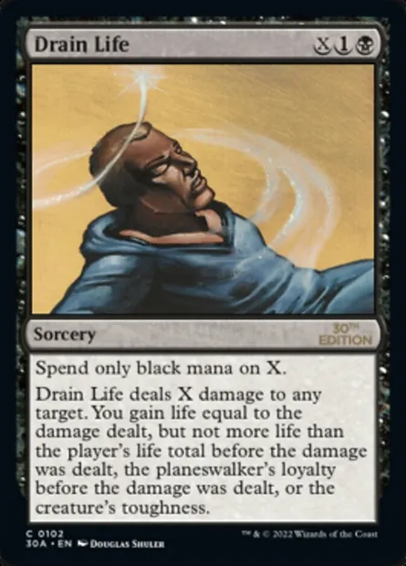 Drain Life, Magic card 30A 102 — 30th Anniversary Edition set
