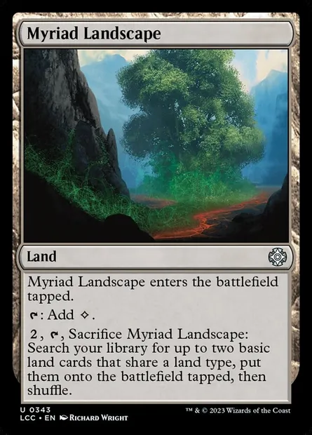 Myriad Landscape, Magic card LCC 343 — The Lost Caverns of Ixalan Commander set