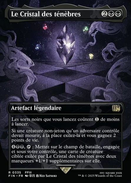 Le Cristal des ténèbres, carte Magic FIN 335 — extension Final Fantasy