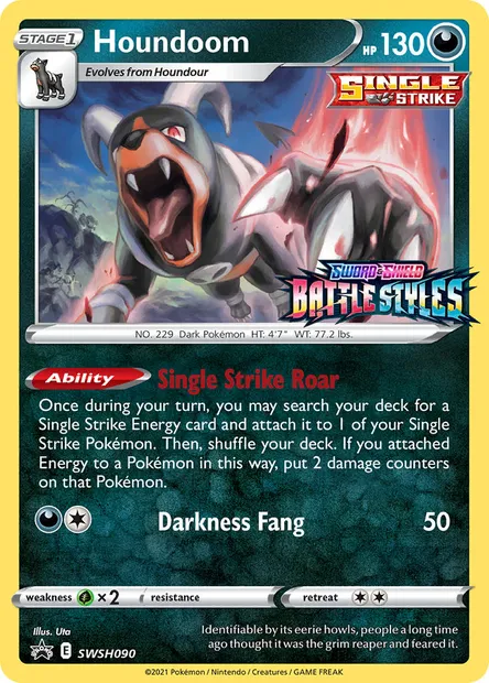 Houndoom, Pokémon card SWSH 090 — SWSH Black Star Promos set