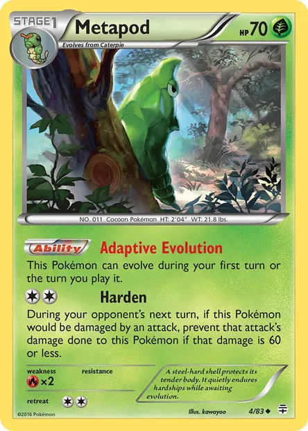 Metapod, Pokémon card GEN 4 — Generations set