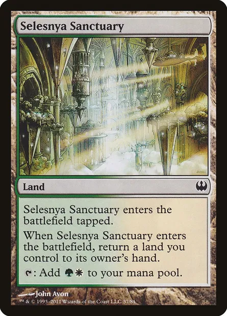 Selesnya Sanctuary, Magic card DDG 37 — Duel Decks: Knights vs. Dragons set