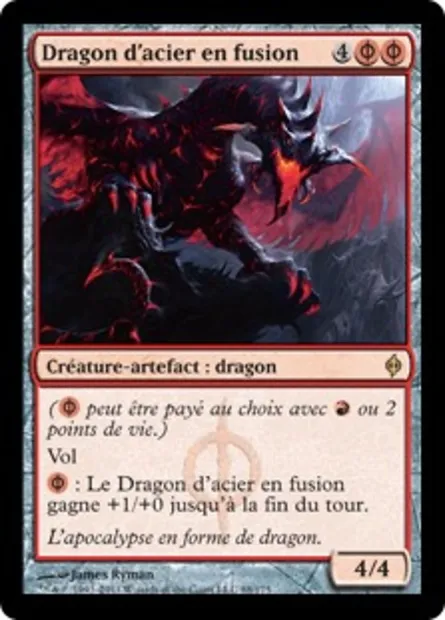 Dragon d'acier en fusion, carte Magic NPH 88 — extension La Nouvelle Phyrexia