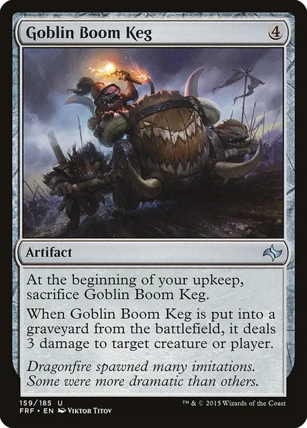 Goblin Boom Keg, Magic card FRF 159 — Fate Reforged set