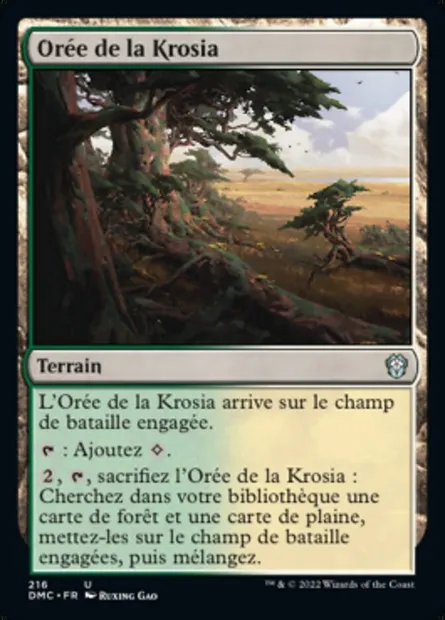 Orée de la Krosia, carte Magic DMC 216 — extension Dominaria United Commander