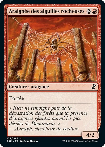 Araignée des aiguilles rocheuses, carte Magic TSR 177 — extension Spirale Temporelle Remastered