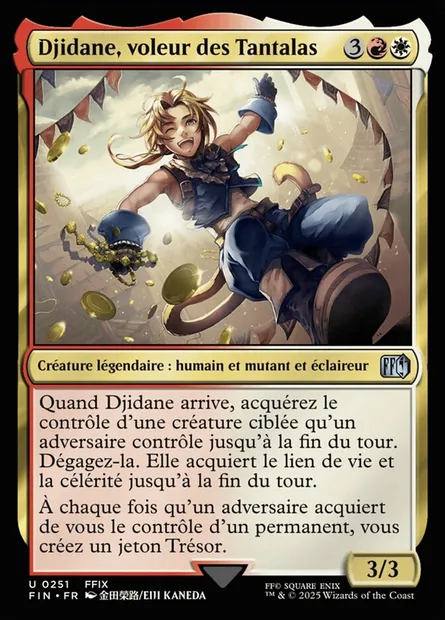 Djidane, voleur des Tantalas, carte Magic FIN 251 — extension Final Fantasy